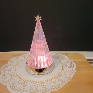 VTG AVON Crystal Holiday Tree Color Changing Battery Powered Lights  W/ Box 1990